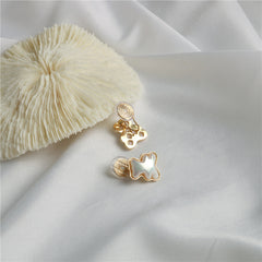 Temperament Cute Pearl Bear ear clip -EC115