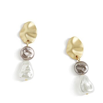 Shaped Pearl Ear clips without piercing -EC106G