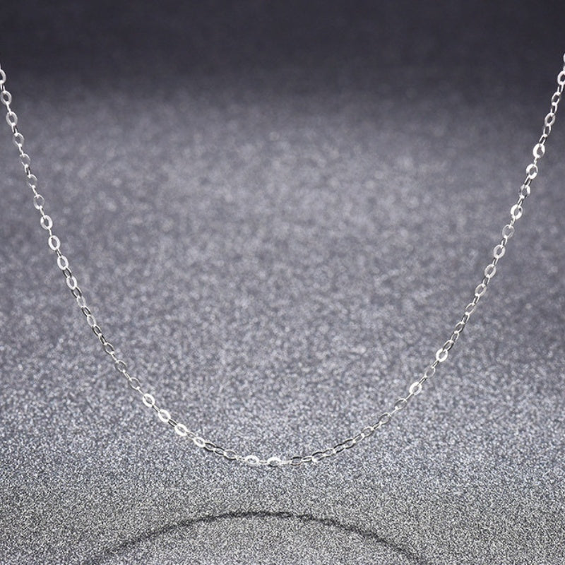 Long lasting color preservation thick plated platinum necklace -NE106S