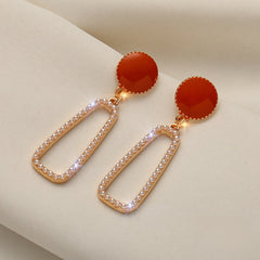 S925 Silver needle Red hollow pearl earring -ER191R