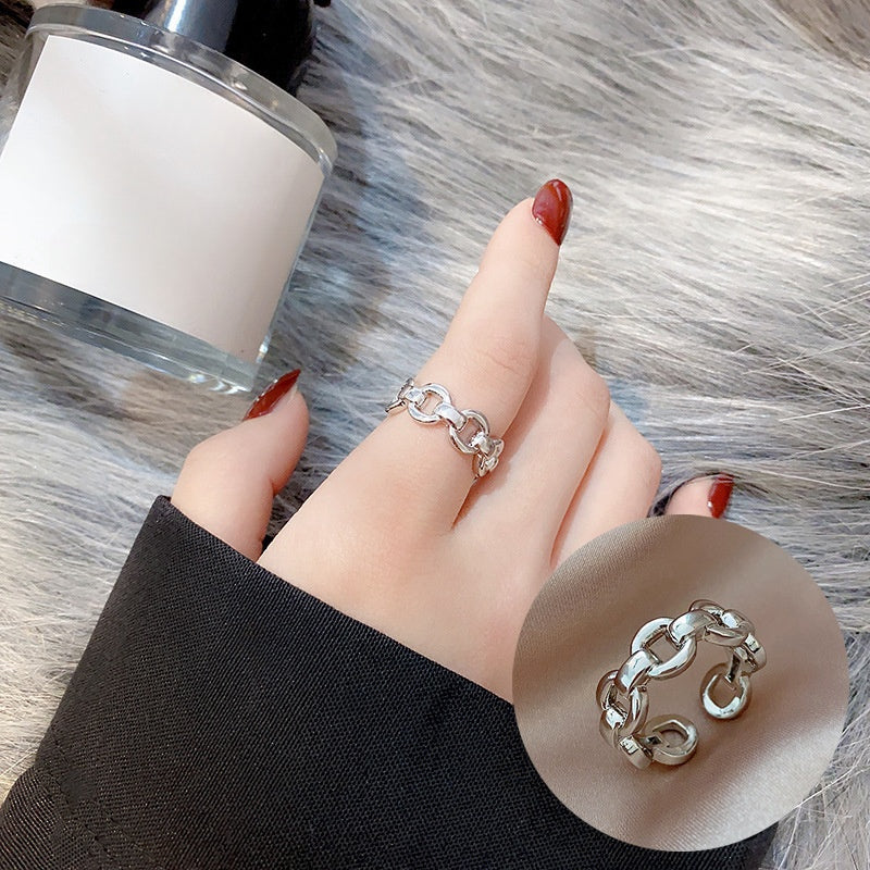 Chain Opening Adjustable Ring Ring -J097S