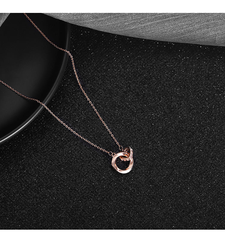 Mobius Love Ring Pendant Necklace -XL1721S