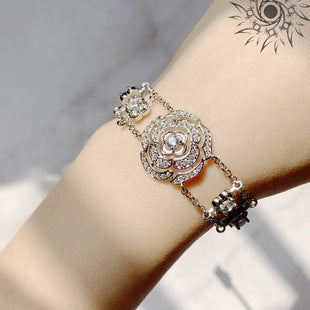 Light luxury advanced design rose bracelet anklet dual use model -SL020