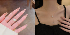 South Korea's new niche pearl collar bone necklace -X852G