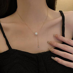 South Korea's new niche pearl collar bone necklace -X852G