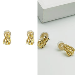 Elegant Bright Gold ear clip -EC130G