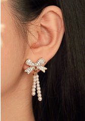 Pearl Bow ear clip -EC143