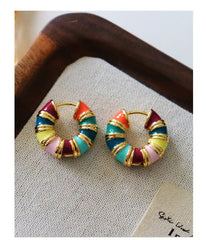 ins Vintage Color Fashion Macaron Earrings -DMS00123