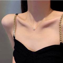 Transfer bead collar bone Necklace -X570G