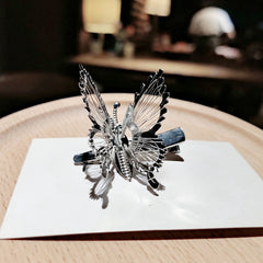 Silver simulated Butterfly Girl hairpin -HA217S