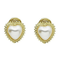 Pearl Heart Ear Clip -EC148