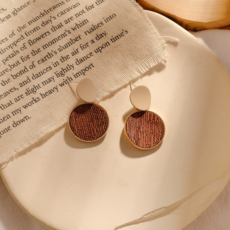 Curved round earrings -ER161