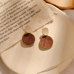 Curved round earrings -ER161