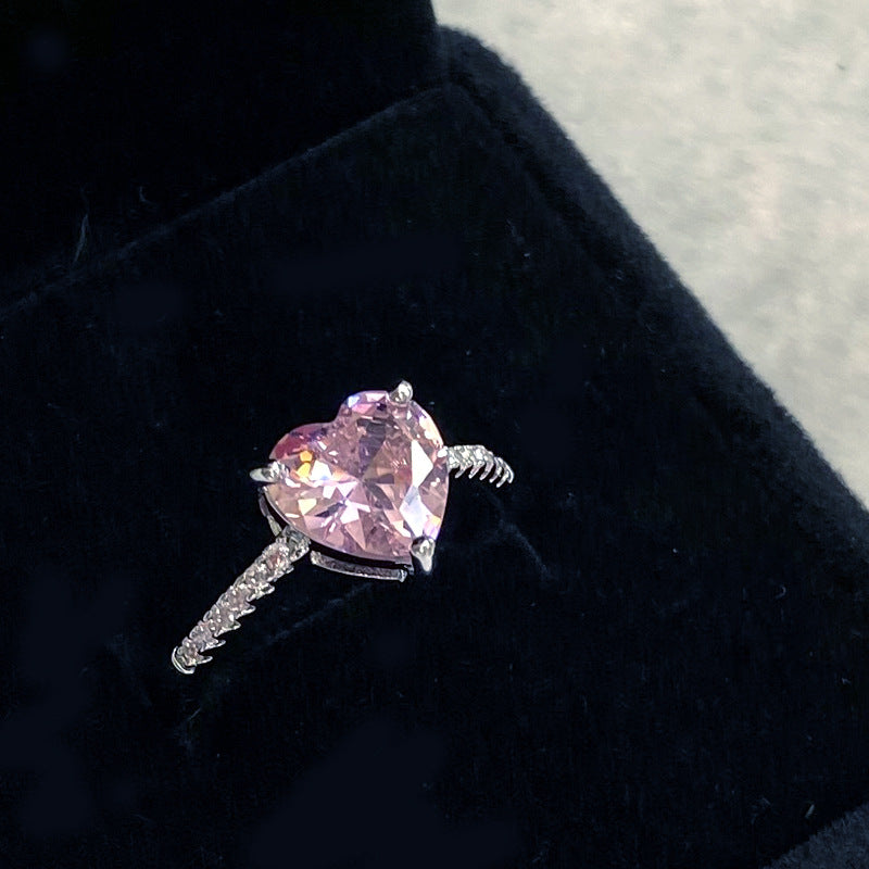 Heart Shaped Pink Ring-JZ110