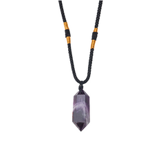 Natural Dream Amethyst Raw Stone Energy Stone Pendant -20241018