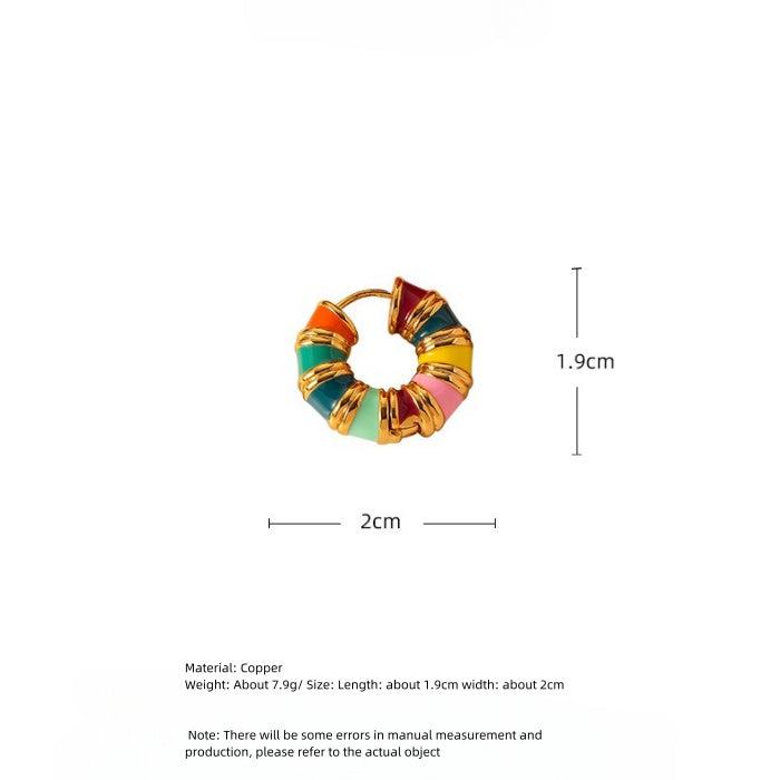 ins Vintage Color Fashion Macaron Earrings -DMS00123