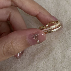 Light luxury high quality texture does not fade simple ring -J2579G