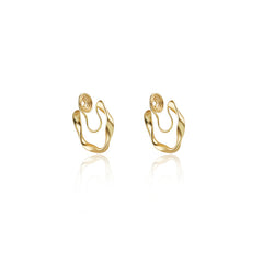 C-shaped irregular contorted matte ear clip -MG015G