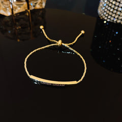 Fashion temperament titanium steel gold bracelet-S065G