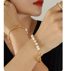 Freshwater Pearl Fashion Temperament Bracelet -BL312G