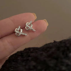 S925 Silver Needle Fashion Diamond Earrings -YX0059