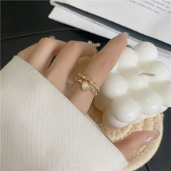 Super fairy double layer love ring -J2295G