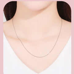 Long lasting color preservation thick plated platinum necklace -NE106S