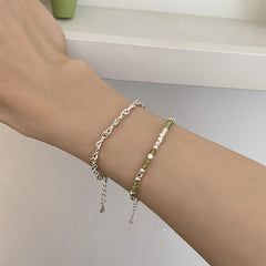 Korean version olive green crystal lobster buckle bracelet -SL0781S