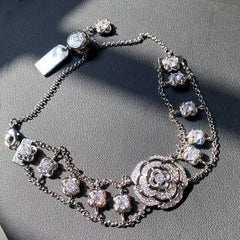 Light luxury advanced design rose bracelet anklet dual use model -SL020