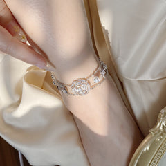 Light luxury advanced design rose bracelet anklet dual use model -SL020