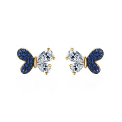 Butterfly S925 silver stud earrings -SE20110905