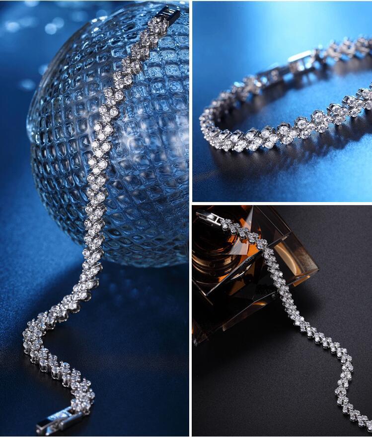 Light Luxury Full Diamond Fashion Bracelet -H033