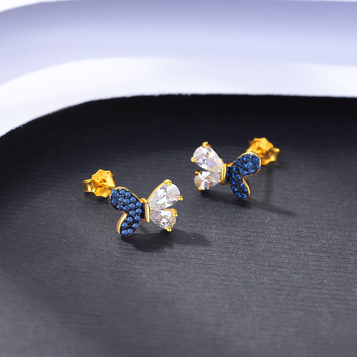 Butterfly S925 silver stud earrings -SE20110905