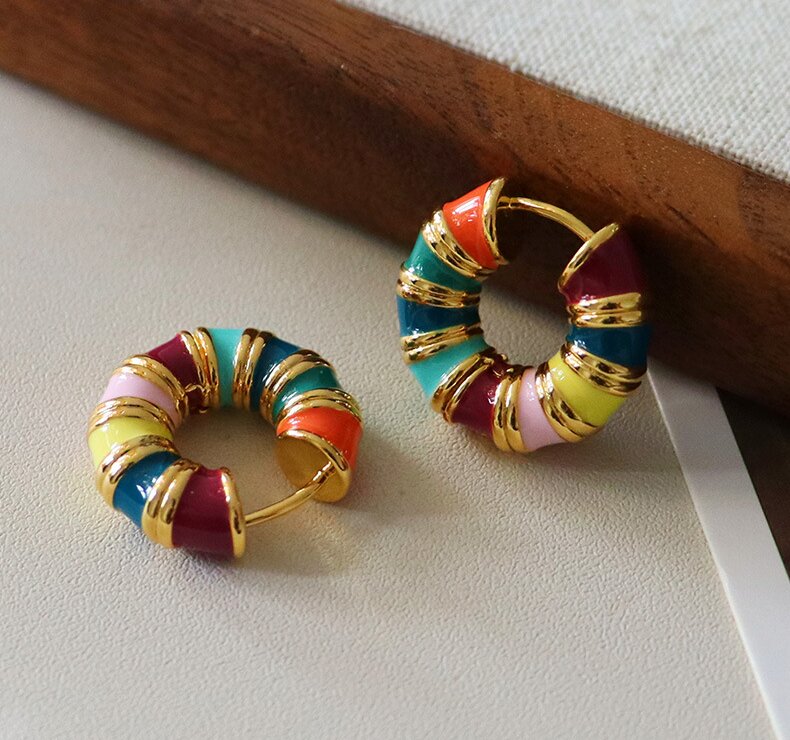 ins Vintage Color Fashion Macaron Earrings -DMS00123