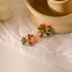 ins Vintage Color Fashion Macaron Earrings -DMS00123