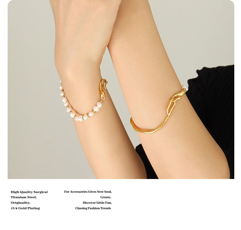 Freshwater Pearl Fashion Temperament Bracelet -BL312G