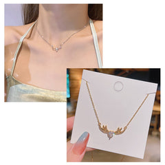 Lucky Antler collar bone Necklace -X676G