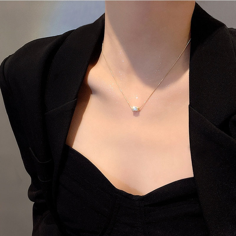 Transfer bead collar bone Necklace -X570G