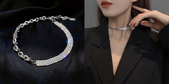 Half Flame Half Seawater Personality Necklace -X256S