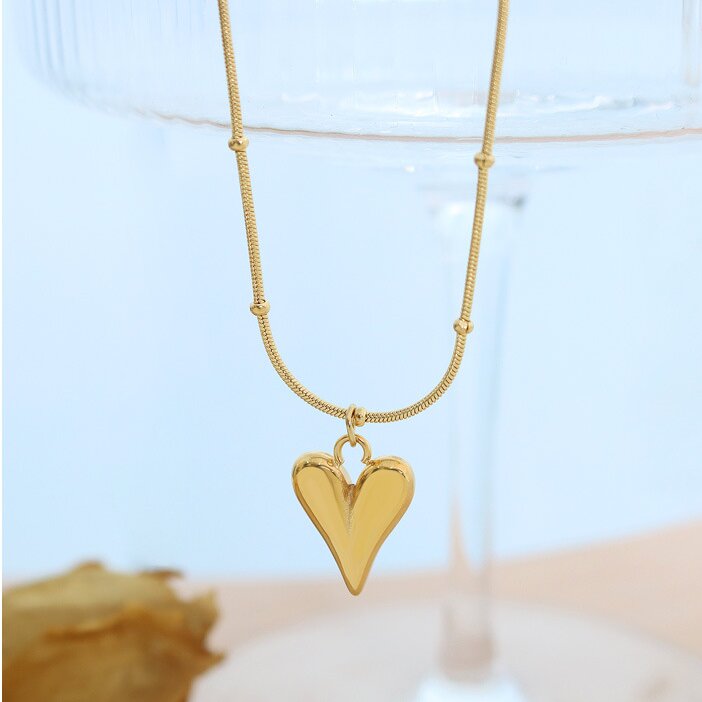 Luxury fashion gold love necklace plated 18K gold -NE302G