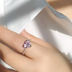 Heart Shaped Pink Ring-JZ110