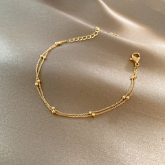 Gold Vintage Double Layer Bracelet -S127G