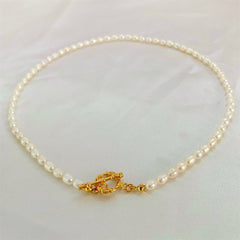 French light luxury natural freshwater pearl necklace -DMS00021NE