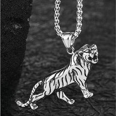 Tiger Titanium steel necklace -NE238