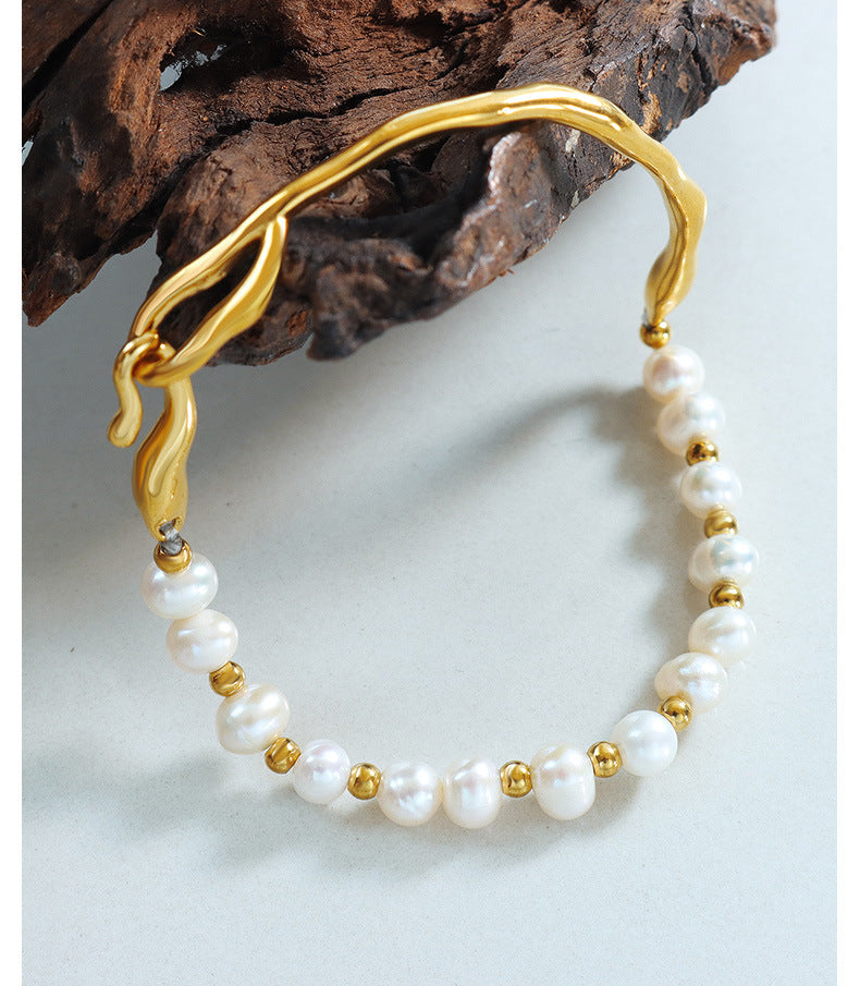 Freshwater Pearl Fashion Temperament Bracelet -BL312G