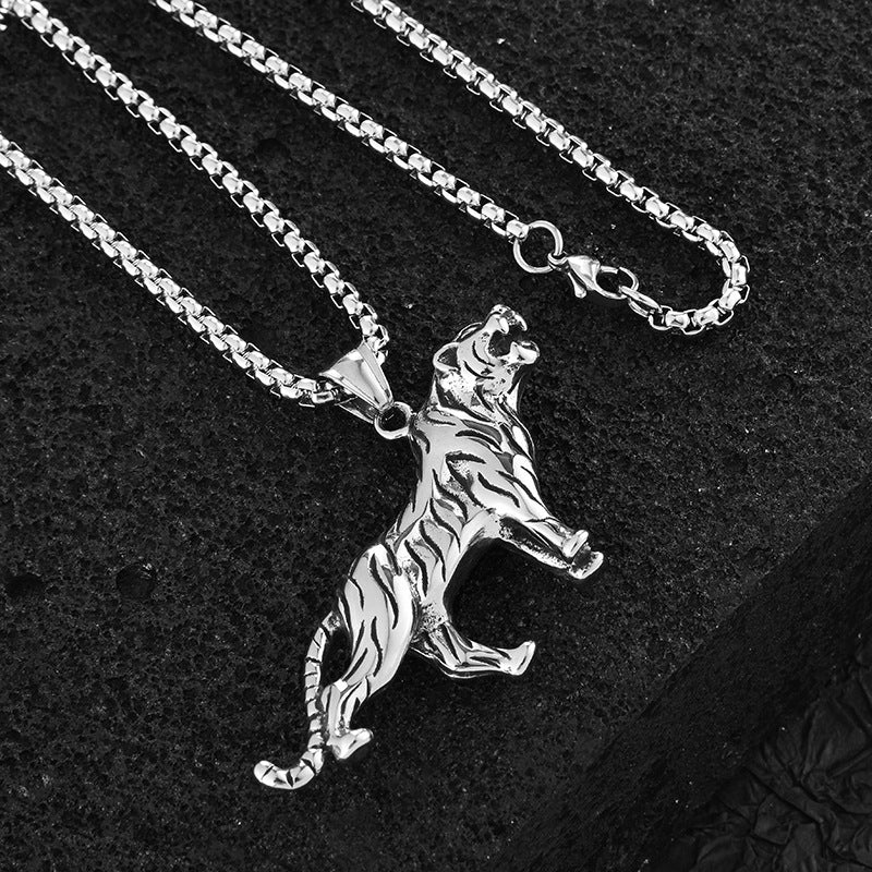 Tiger Titanium steel necklace -NE238