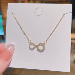 Lucky "Figure 8" double loop necklace -X551G