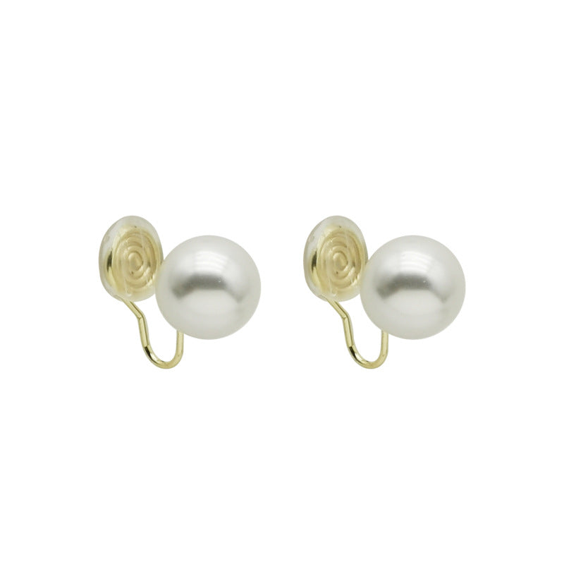 Vintage Bright Light Large Pearl ear clip without piercing -KG034