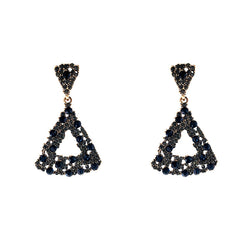 Triangle geometric rhinestone earrings -E1097B