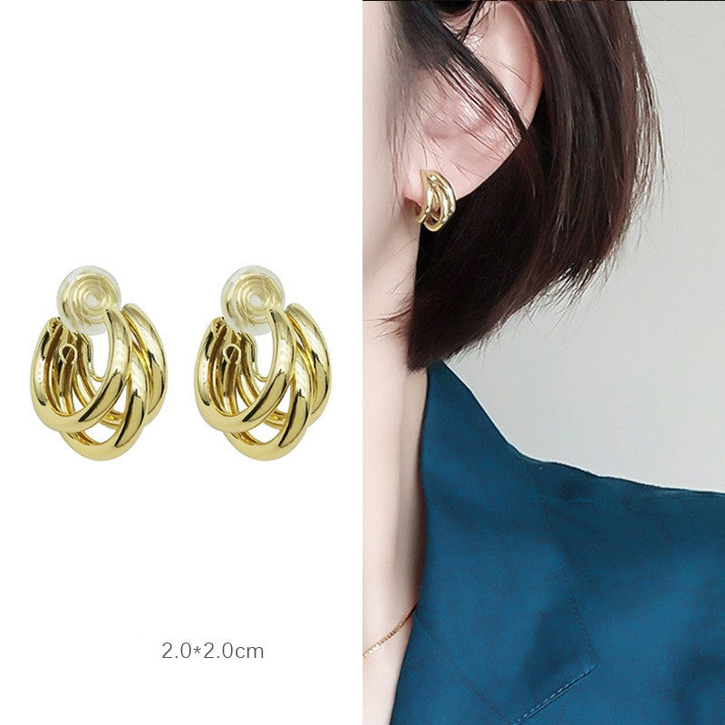 European and American high-grade metal ear clip -KE035